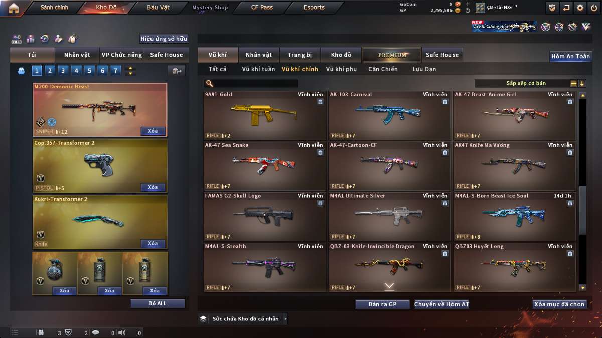shop acc cf uy tin gia re